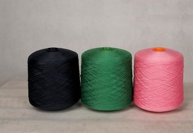 Colorful Ring Spun Polyester Yarn 42S/2 , Dyed Polyester Core Spun Yarn